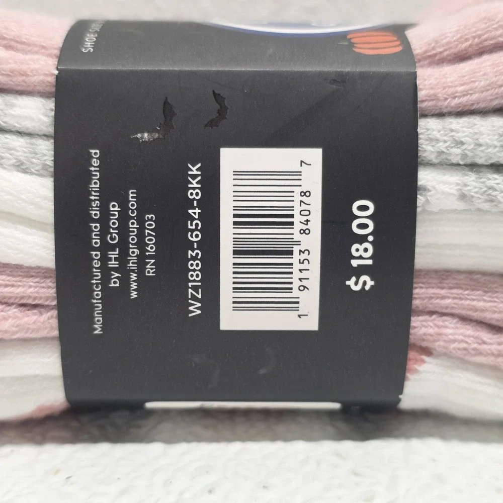 Life is Good Women's Cushioned Low Cut Socks 5 Pairs Size 5-10 Pink Halloween